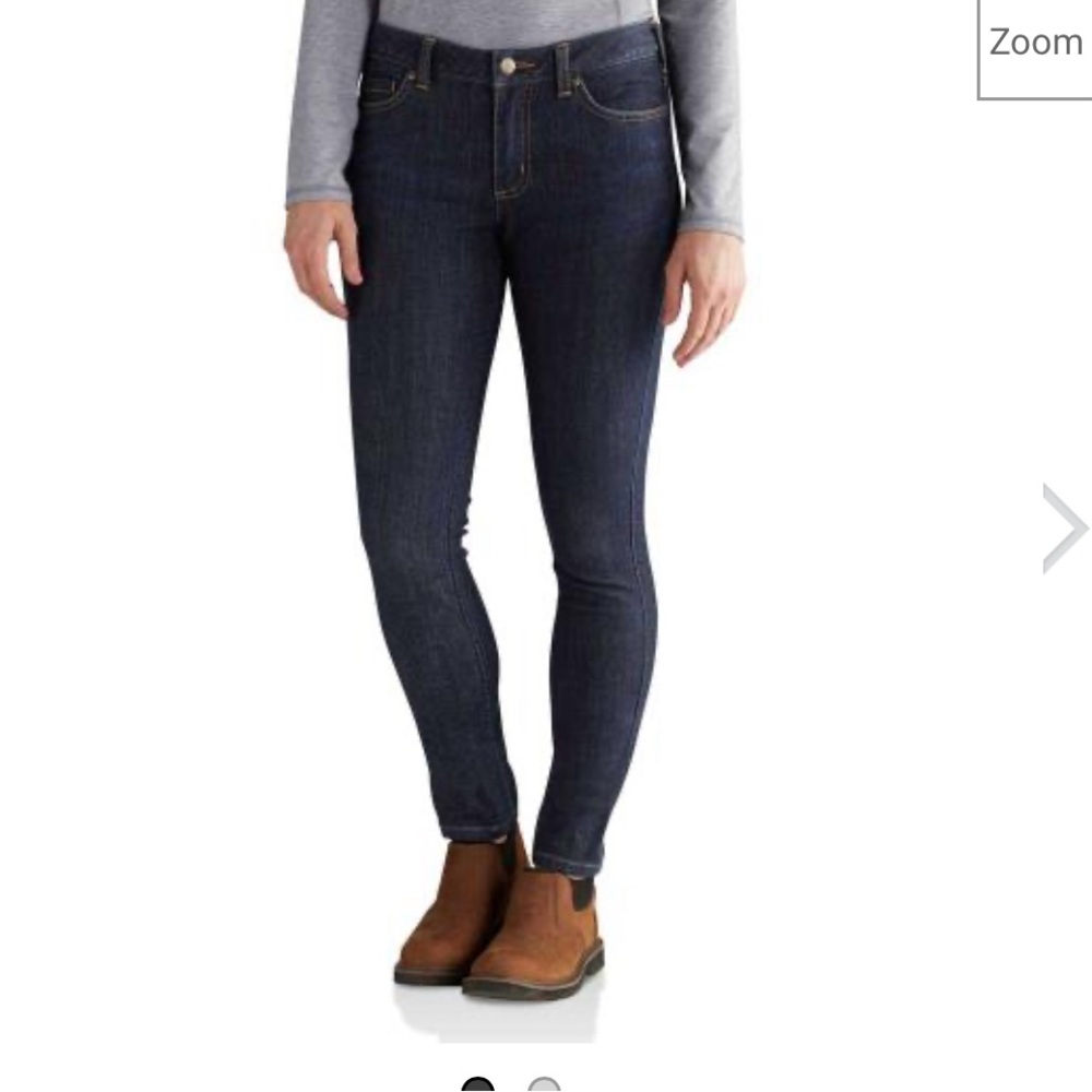 10 Tall Carhartt 102734 - Women's Slim Fit Layton Skinny Leg Jean Midnight Sky